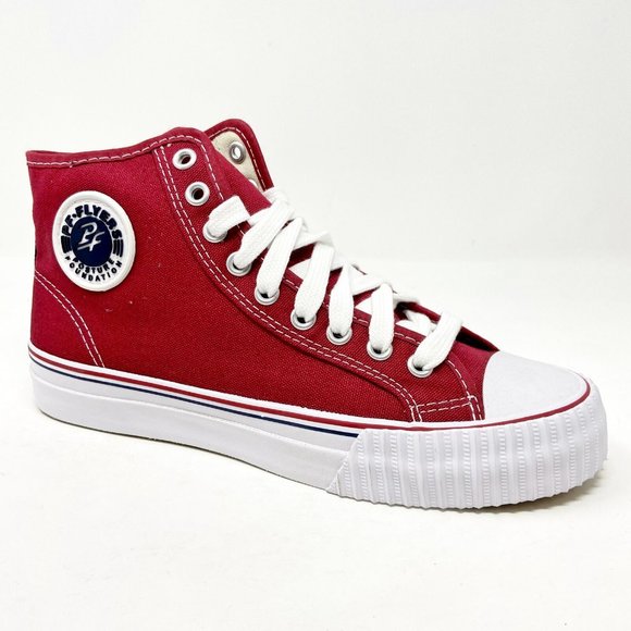 PF Flyers Center Hi Reiss FRC Red White Mens Retro Sneakers MC1001RD - Picture 2 of 5